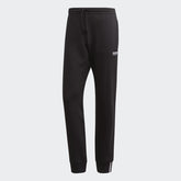 Adidas R.Y.V. Sweat Pants Men's in black, front view showing elastic waistband, drawcord, tapered legs, and side pockets.